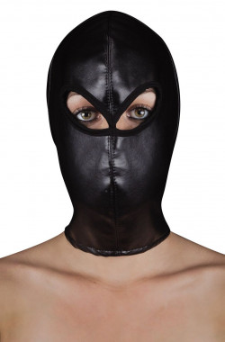 Черная маска Extreme Leather Hood