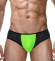 Черные трусы-бразилиана с лаймовой вставкой Черные трусы-бразилиана с лаймовой вставкой