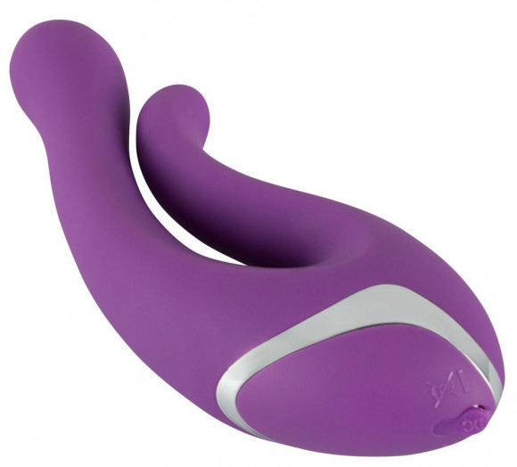 Фиолетовый перезаряжаемый вибратор Javida Double Vibe