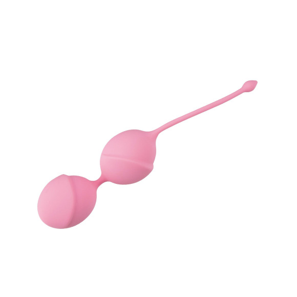Розовые вагинальные шарики из силикона с мягким хвостиком Розовые вагинальные шарики из силикона с мягким хвостиком