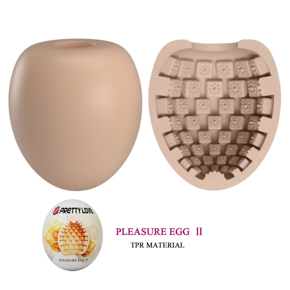 Бежевый мастурбатор-яйцо Pleasure Egg II Бежевый мастурбатор-яйцо Pleasure Egg II