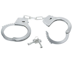 Классические металлические наручники с ключиками Классические металлические наручники с ключиками