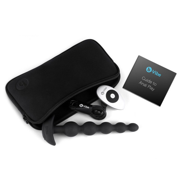 Черные анальные бусы с 3 моторами B-Vibe Cinco Anal Beads - 20,5 см. Черные анальные бусы с 3 моторами B-Vibe Cinco Anal Beads - 20,5 см.