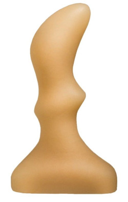 Телесная изогнутая анальная пробка - 10 см. Телесная изогнутая анальная пробка - 10 см.