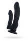 Чёрный вибратор для двойного проникновения - 19,5 см. Чёрный вибратор для двойного проникновения - 19,5 см.