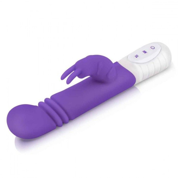 Фиолетовый массажер для G-точки Slim Shaft thrusting G-spot Rabbit - 23 см. Фиолетовый массажер для G-точки Slim Shaft thrusting G-spot Rabbit - 23 см.