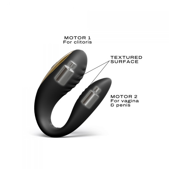 Черный вибратор для пар Perfect Lover с пультом ДУ Черный вибратор для пар Perfect Lover с пультом ДУ