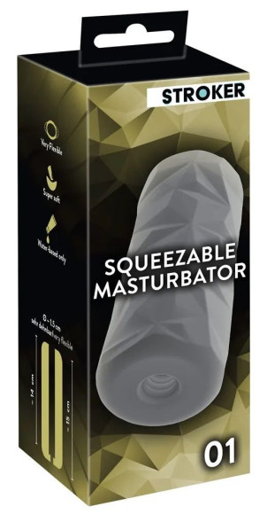 Серый мастурбатор Squeezable Masturbator 01 Серый мастурбатор Squeezable Masturbator 01