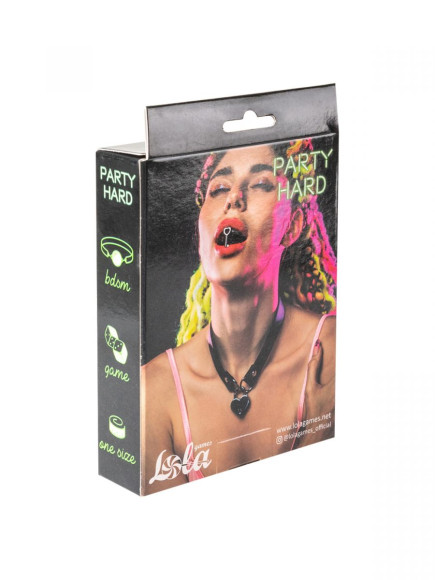 Черный ошейник Utopia с замком и ключиком Черный ошейник Utopia с замком и ключиком